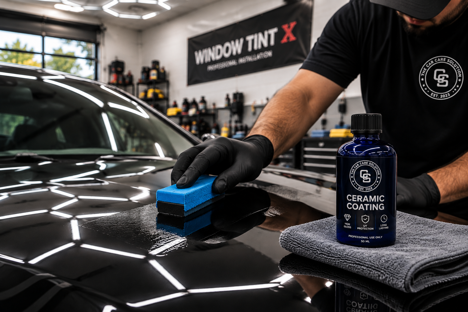 Ceramic coating application