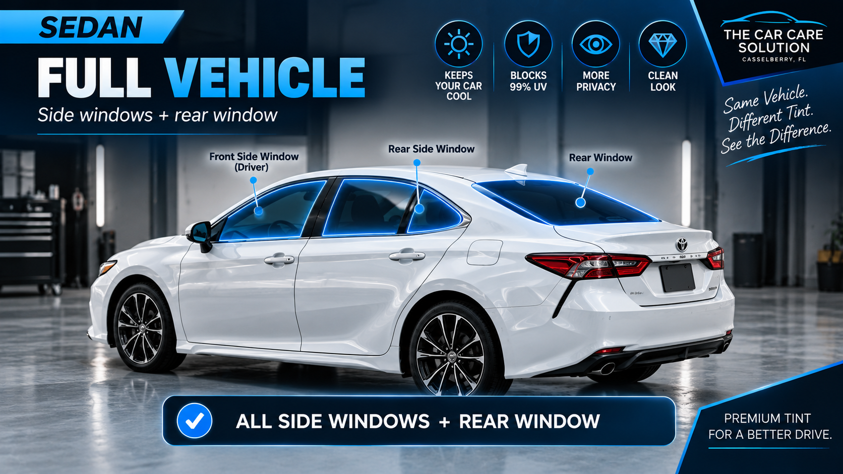 Sedan Full Vehicle Window Tint